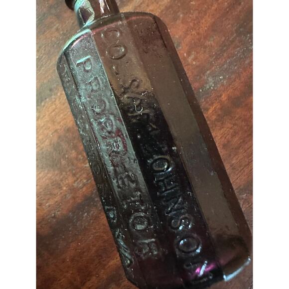 3 Purple Vintage Miniature Elixir and Medicine Bottles - Picture 11 of 13